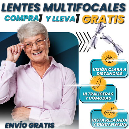 Lentes Multifocales | Compra 1 e Recibe +1 GRATIS | Con Estuche de Cuero + Envío Gratis 🎁