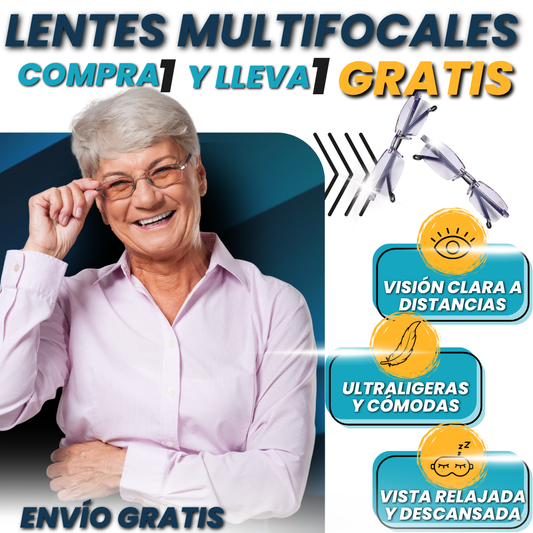 Lentes Multifocales | Compra 1 e Recibe +1 GRATIS | Con Estuche de Cuero + Envío Gratis 🎁