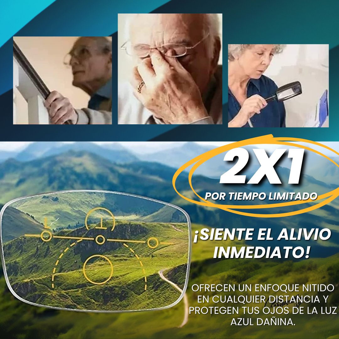 Lentes Multifocales | Compra 1 e Recibe +1 GRATIS | Con Estuche de Cuero + Envío Gratis 🎁